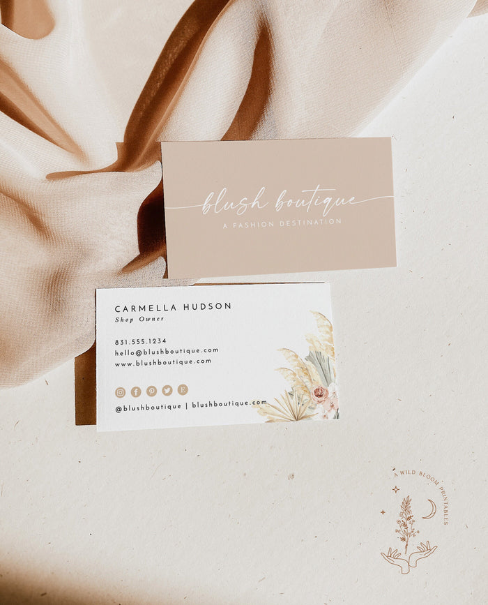 Modern Small Business Card Template | Boutique Business Card Template