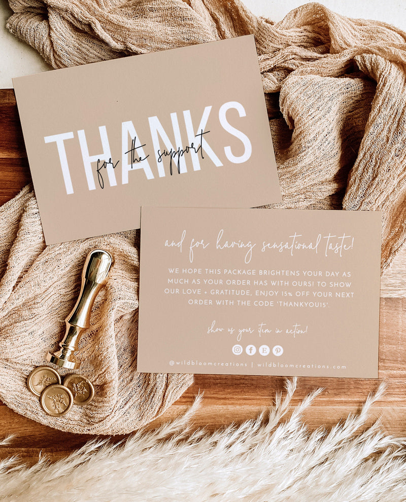 Small Business Thank You Card | Editable Thank You Card Template 