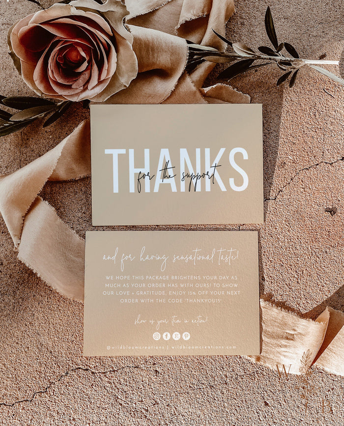 Small Business Thank You Card | Editable Thank You Card Template