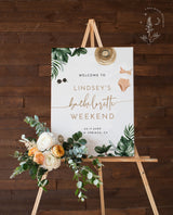 Bachelorette Welcome Poster Template | Tropical Bachelorette Party