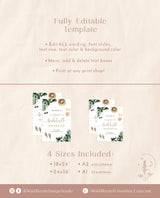 Bachelorette Welcome Poster Template | Tropical Bachelorette Party