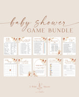 Boho Baby Shower Game Bundle | Pampas Grass Baby Shower