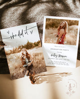 Graduation Party Invitation Template | Minimalist Graduation Announcement