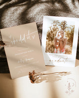 Graduation Party Invitation Template | Minimalist Graduation Announcement