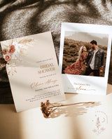 Bohemian Bridal Shower Invitation | Minimalist Bridal Shower Invite