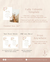 Pampas Grass Baby Shower Invite | Boho Girl Baby Shower
