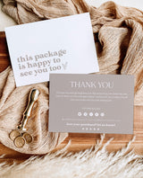 Boho Small Business Thank You Card | Editable Thank You Card Template