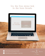 Boho Small Business Thank You Card | Editable Thank You Card Template