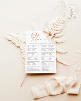 Boho Baby Trivia Shower Game | Baby Shower Trivia Game