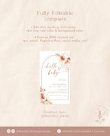 Digital Pampas Grass Baby Shower Invite | Boho Girl Baby Shower