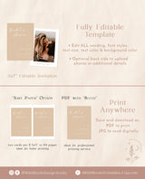 Minimalist Bridal Shower Invitation | Boho Beige Bridal Shower Invite
