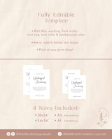 Minimalist Unplugged Wedding Sign Template | Editable Welcome Sign