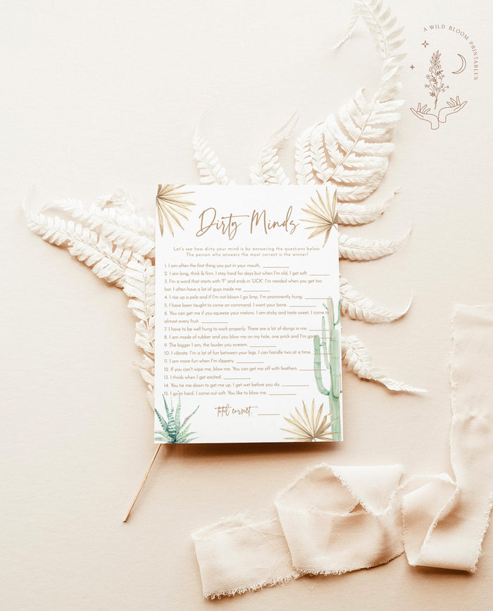 Dirty Minds Bachelorette Game | Dirty Bachelorette Party Game