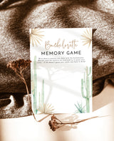Bachelorette Memory Game | Desert Bachelorette Game