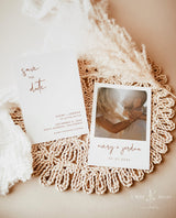Terracotta Photo Save the Date Template | Minimalist Save the Date Template