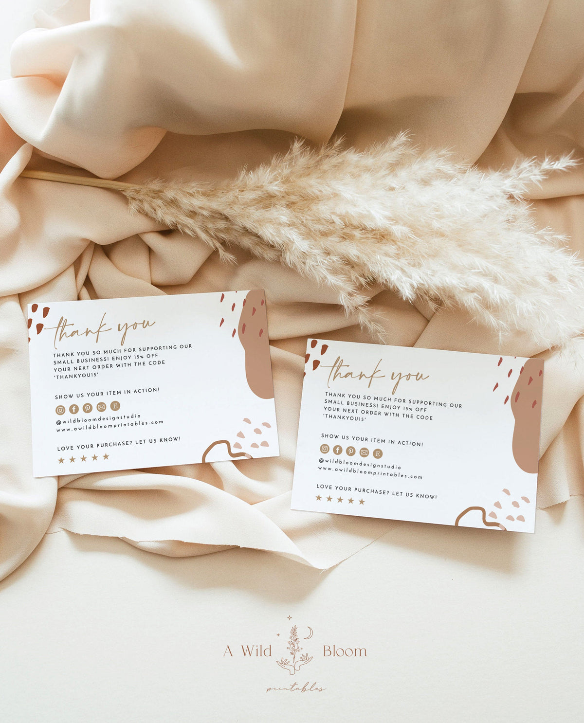 Terracotta Small Business Thank You Card | Boutique Thank You Template