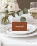 Wedding Reserved Cards | Minimalist Reserved Cards