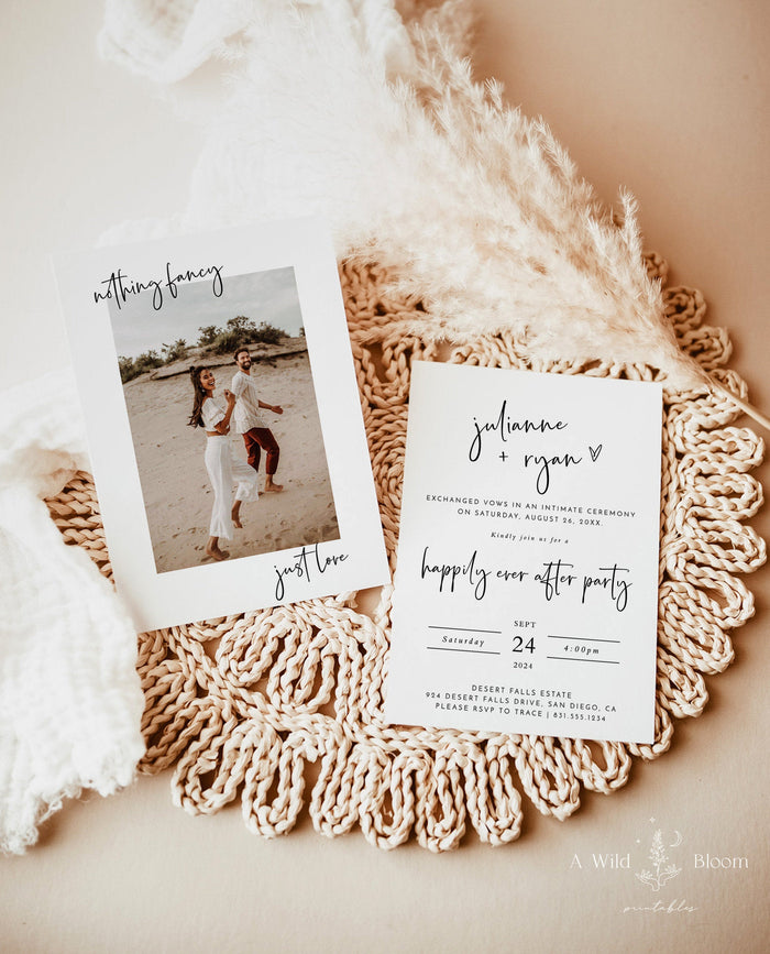 Photo Wedding Announcement | Photo Elopement Announcement