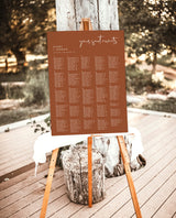 Alphabetical Seating Chart | Terracotta Wedding Seating Chart