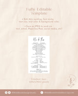 Digital Wedding Party Timeline | Bridal Party Itinerary