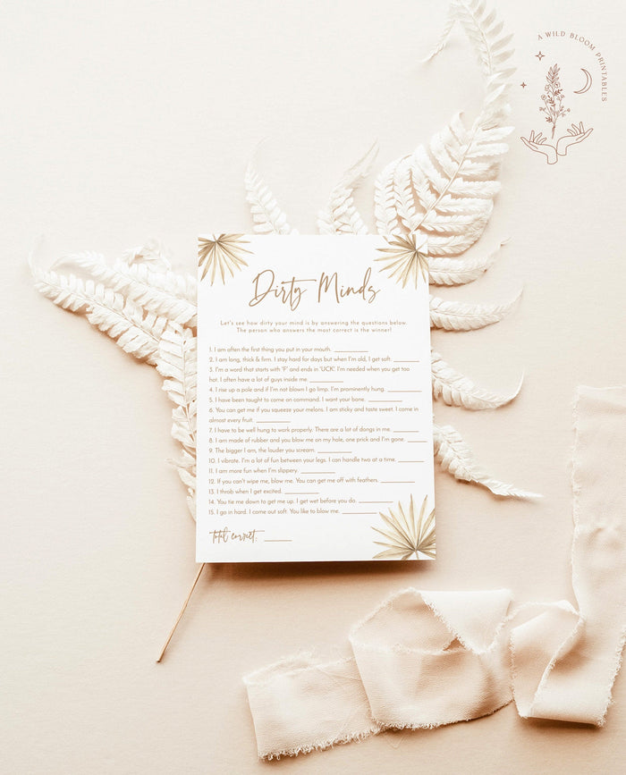 Dirty Minds Bachelorette Game | Dirty Bachelorette Party Game