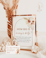 How Big is Mommy's Belly Game | Boho Baby Shower Game