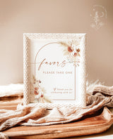 Boho Favors Sign | Minimalist Favors Wedding Sign Template