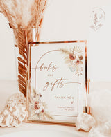 Books and Gifts Sign | Minimalist Baby Shower Sign Template