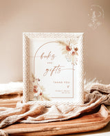 Books and Gifts Sign | Minimalist Baby Shower Sign Template