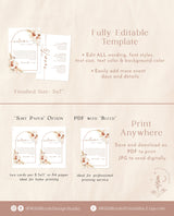 Boho Minimalist Wedding Events Card | Terracotta Wedding Events 