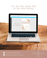 Terracotta Wedding Invitation Template | Minimalist Wedding Invite