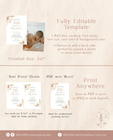 Pampas Grass Bridal Shower Invitation | Brunch and Bubbly Invite