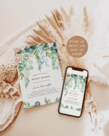Bridal Shower Invitation | Greenery Bridal Shower Invite