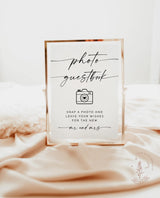 Photo Guestbook Sign | Modern Minimalist Wedding Sign
