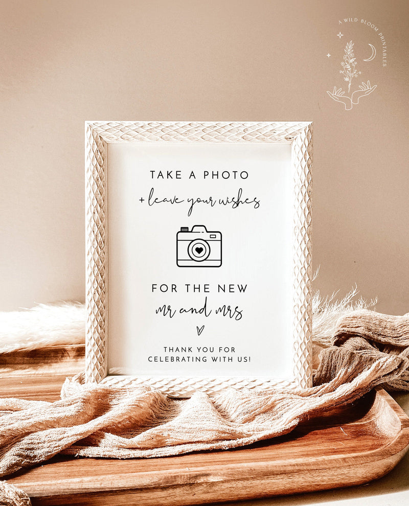 Photo Guestbook Sign | Modern Minimalist Wedding Sign 