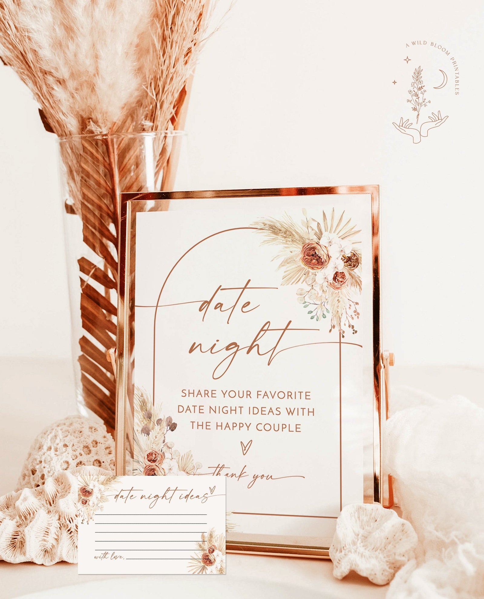 Bridal Shower Date Night Ideas | Date Night Ideas Sign – Wild Bloom Design Studio bridal-shower-date-night-ideas-date-night-ideas-sign-wild-bloom-design-studio