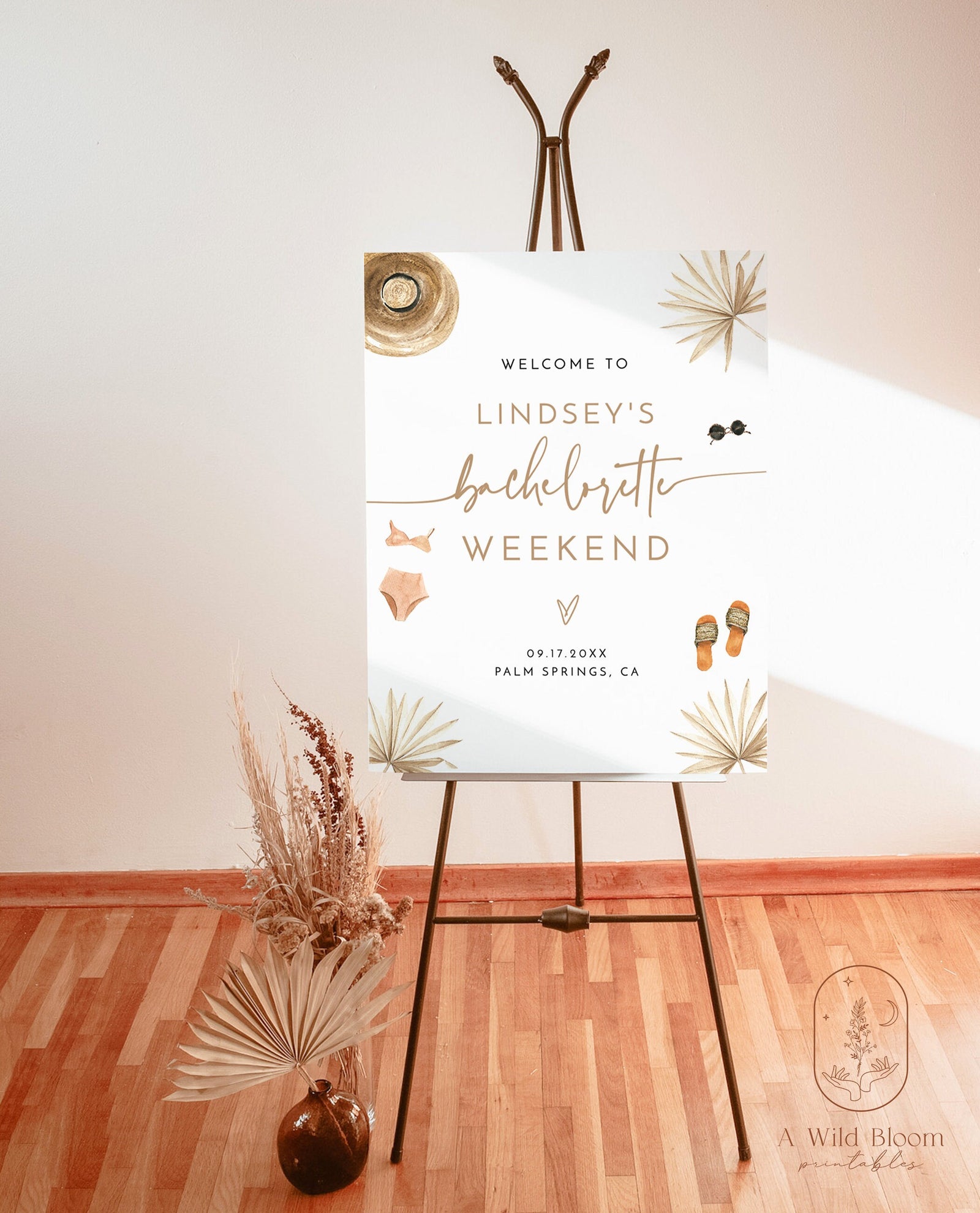 Bachelorette Welcome Sign | Tropical Bachelorette Party – Wild Bloom Design Studio bachelorette-welcome-sign-tropical-bachelorette-party-wild-bloom-design-studio