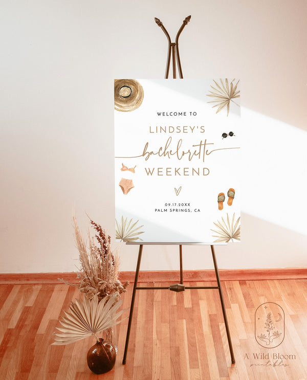 Bachelorette Welcome Sign | Tropical Bachelorette Party 