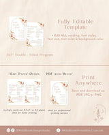 Pampas Grass Wedding Program | Desert Wedding Program