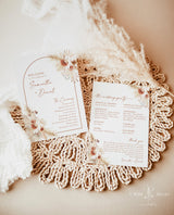 Pampas Grass Wedding Program | Desert Wedding Program