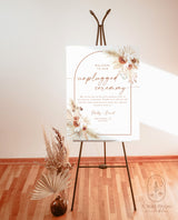 Minimalist Unplugged Wedding Sign | Pampas Grass Wedding 