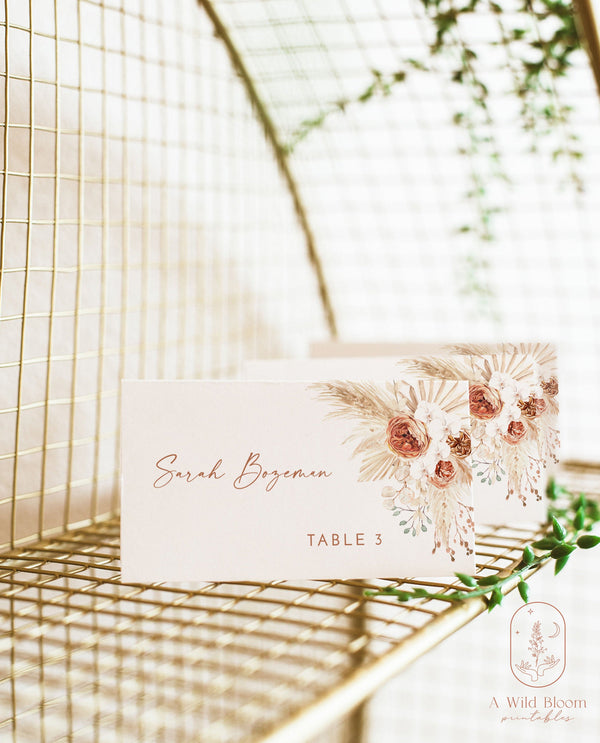 Modern Place Card Template | Minimalist Place Cards 