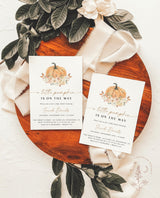 Fall Baby Shower Invitation Template | Pumpkin Baby Shower Invite