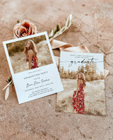 Graduation Party Invitation Template | Minimalist Graduation Announcement