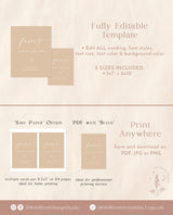 Minimalist Favors Sign | Modern Wedding Favors Sign Template