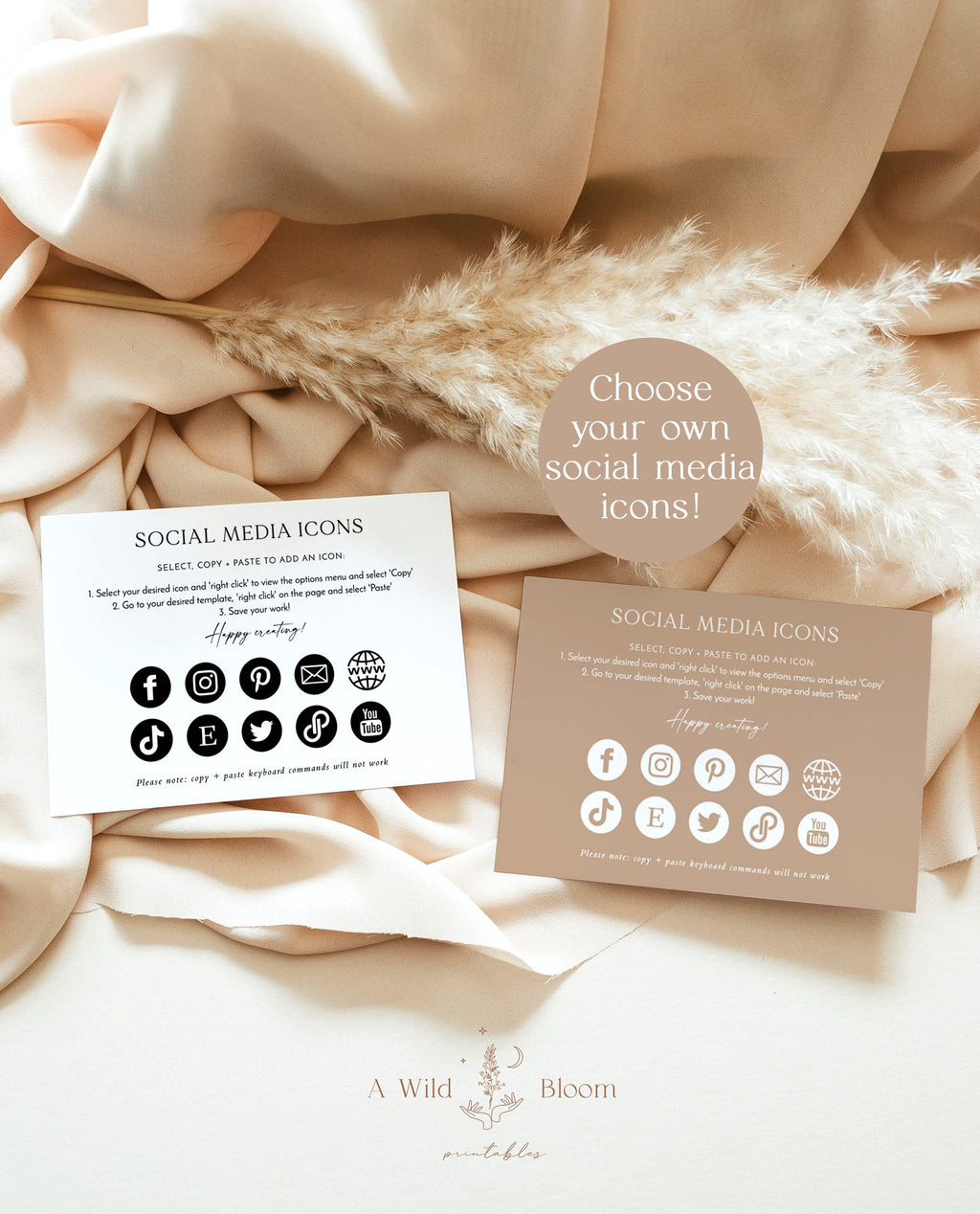 Boho Small Business Hang Tag  Boutique Clothing Tag Template – Wild Bloom  Design Studio