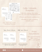 Minimalist Wedding Timeline Template | Modern Events Timeline