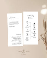 Minimalist Wedding Timeline Template | Modern Events Timeline