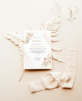 Pampas Grass Bridal Shower Invitation | Boho Bridal Shower Invite