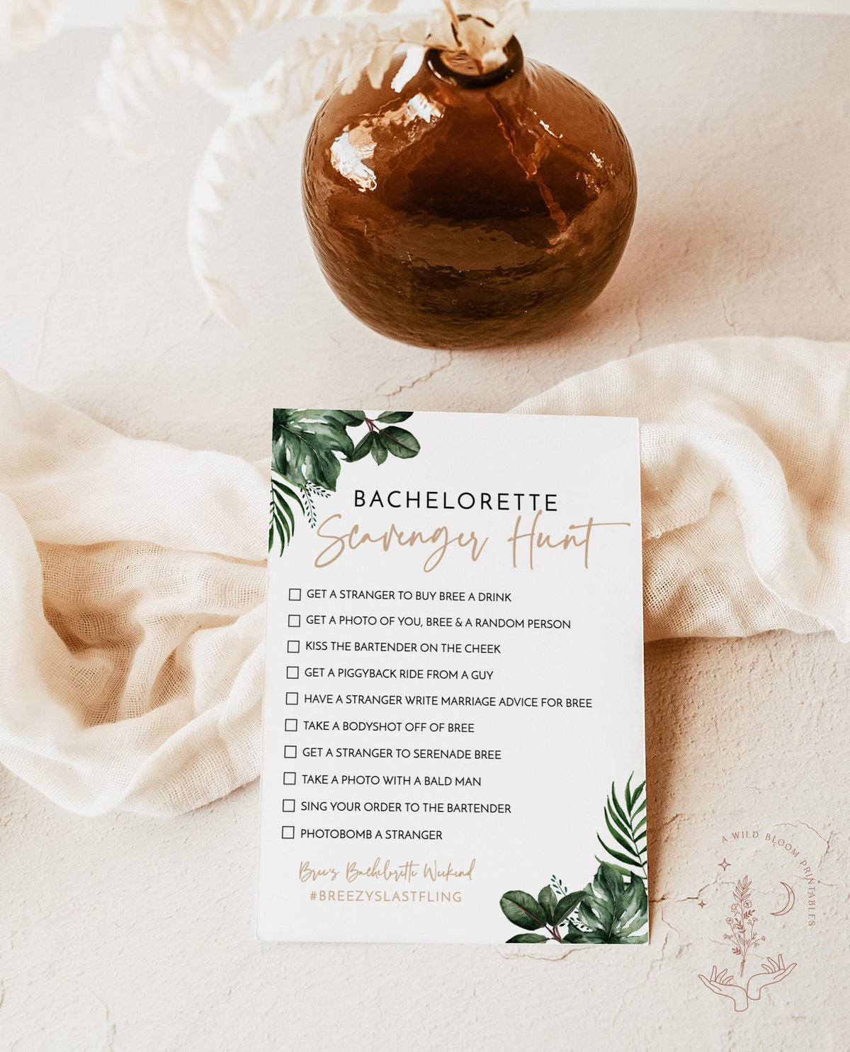 Bachelorette Scavenger Hunt Game | Tropical Bachelorette Party